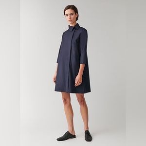 COS Asymmetric Collar Wool Dress